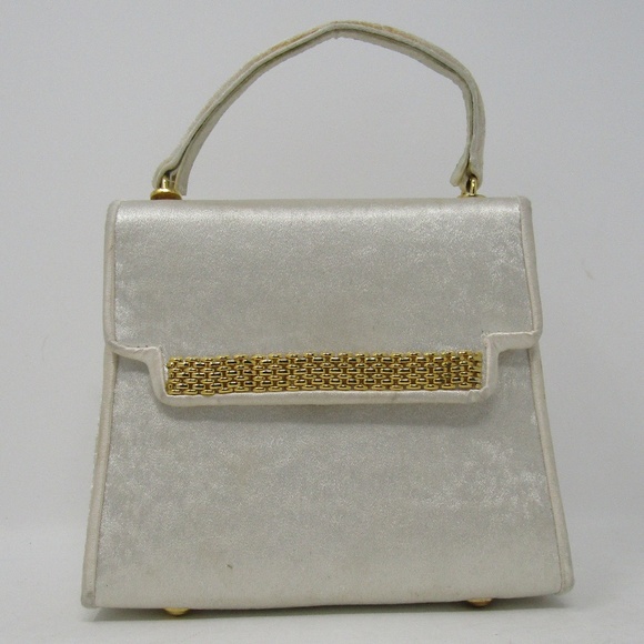 Whiting & Davis Handbags - Whiting and Davis International Purse Ivory Bag